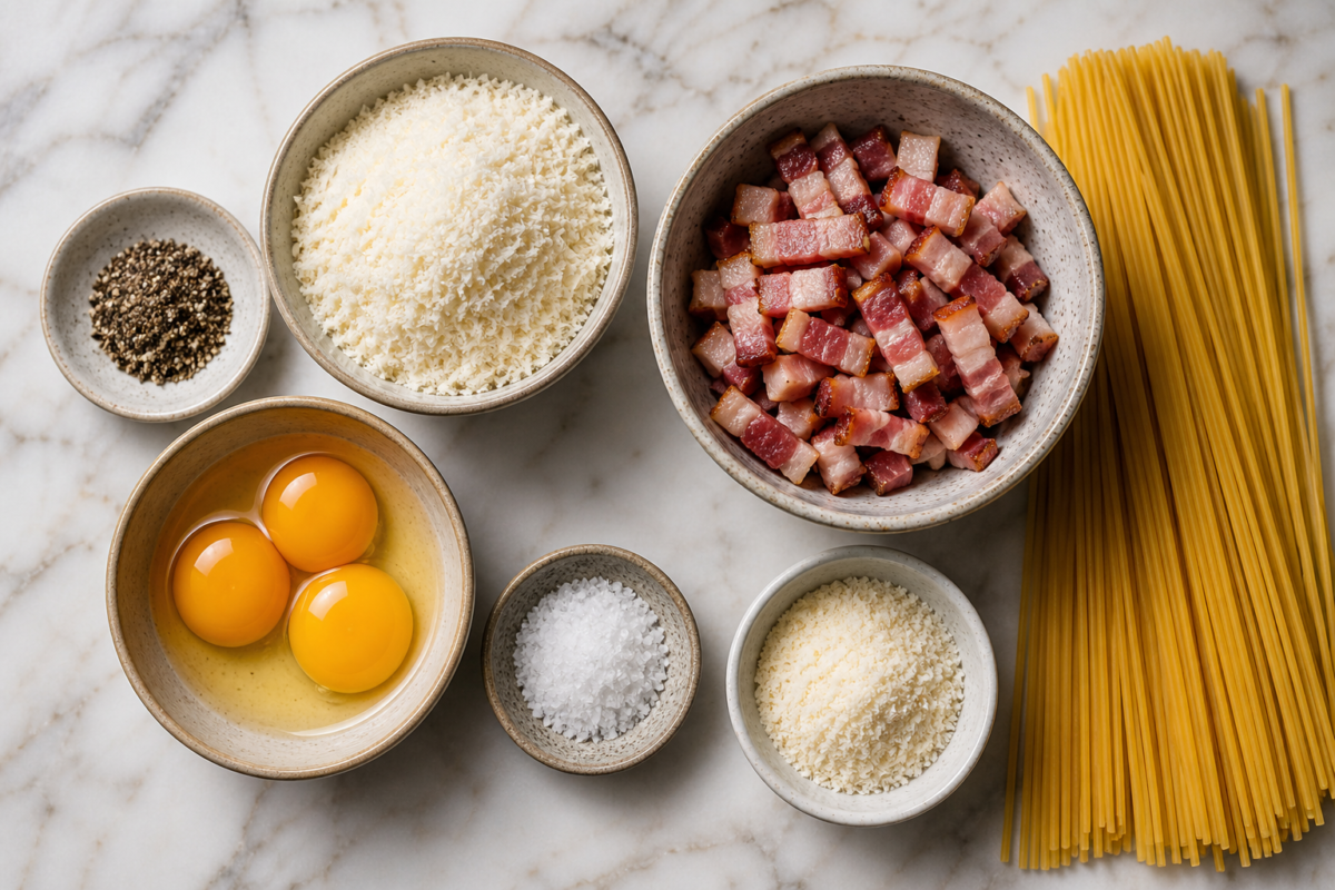 Spaghetti Carbonara ingredients list
