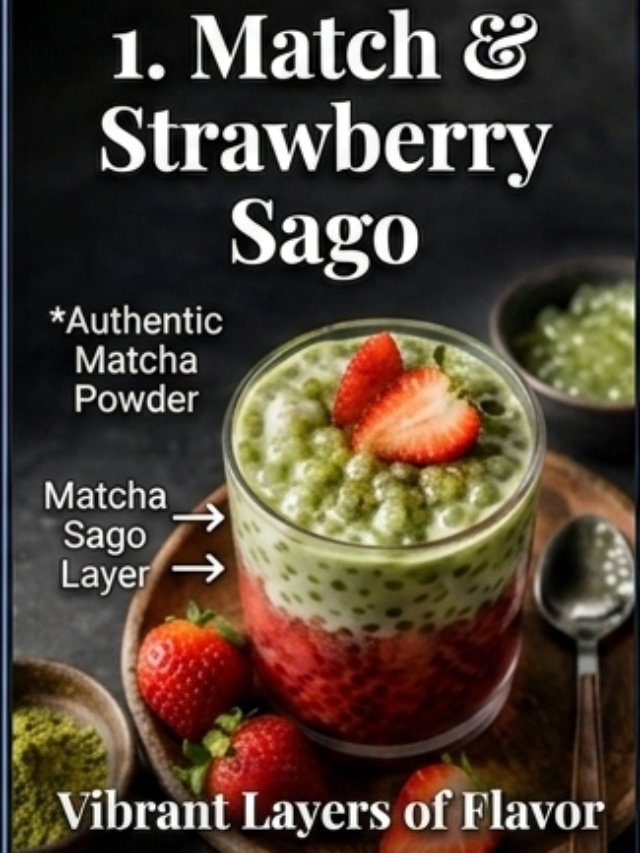 Viral Matcha Strawberry Sago Recipe | Best Glow Drink